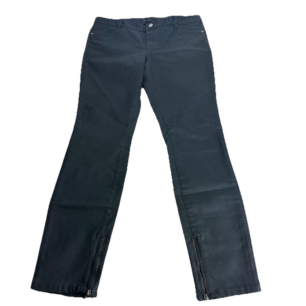AX Armani Exchange womens blue skinny ankle zip pants Size 30